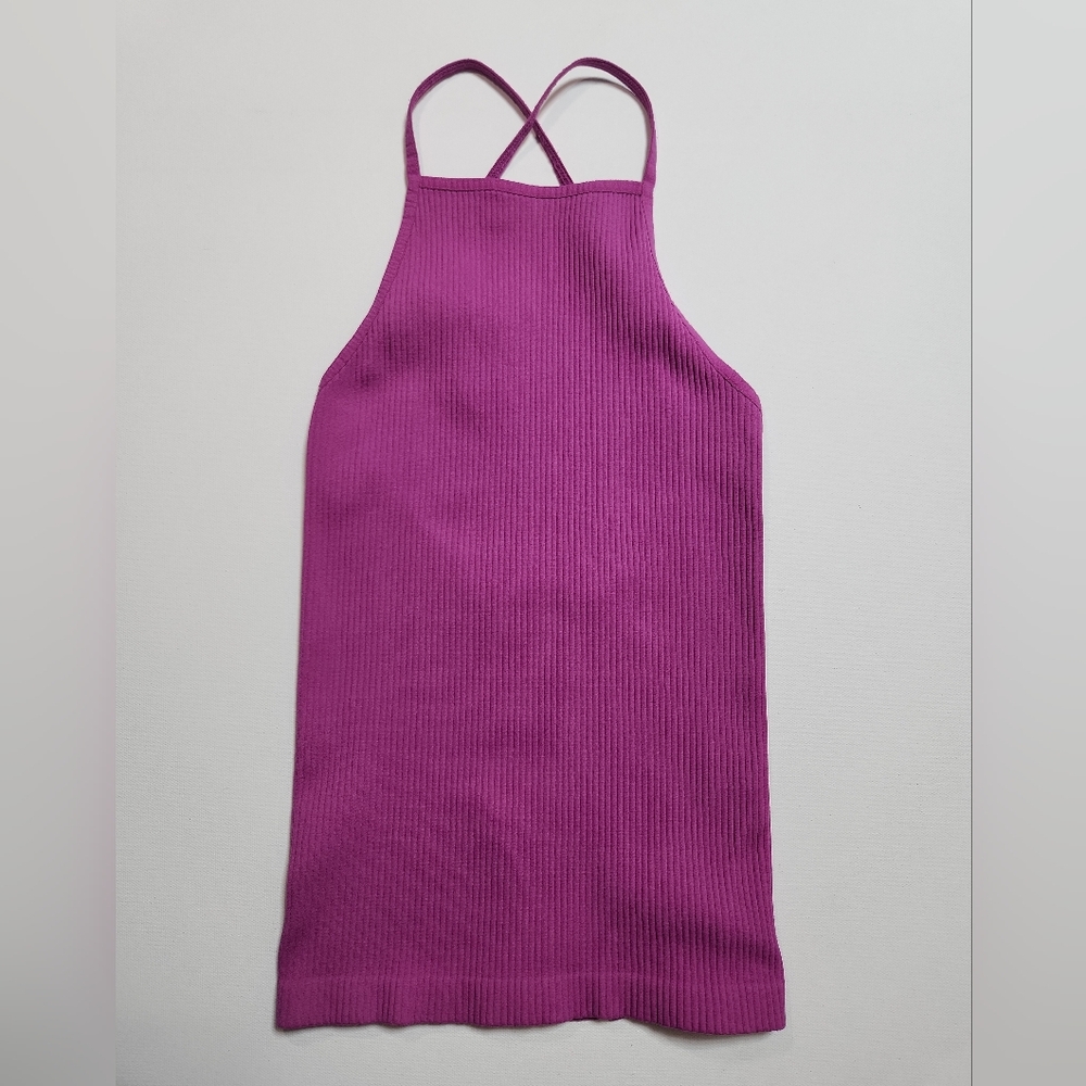 Free People Intimately Ribbed Cami Tank Top Magenta XS/S Super Stretchy